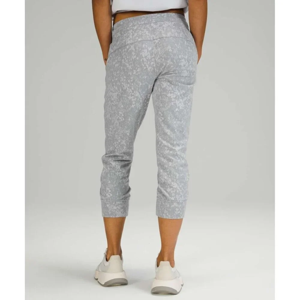 Lululemon‎ Ready to Rulu Jogger Crop Speckle Spritz Jacquard Rhino Grey Silver